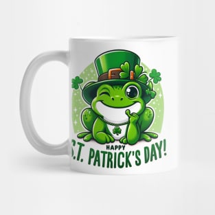St Patricks Day Frog Face Saint Pattys Paddys Men Women Kids Mug